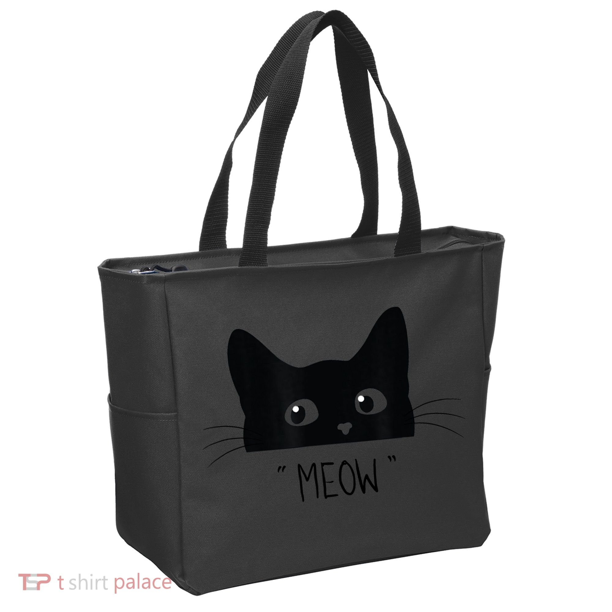 Black Cat Meow Cat Meow Kitty Funny Cats Kitty Tote Bag