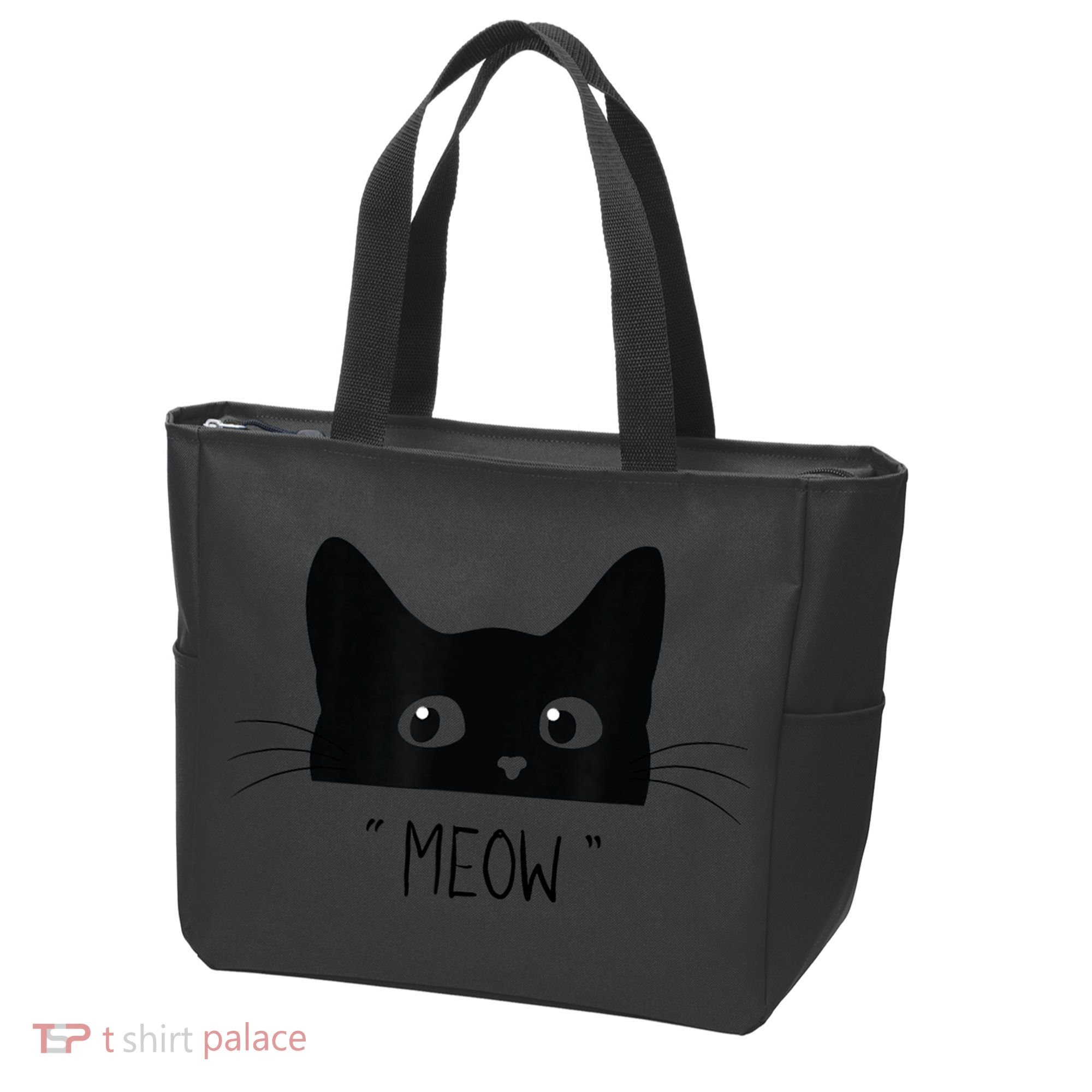Black Cat Meow Cat Meow Kitty Funny Cats Kitty Tote Bag