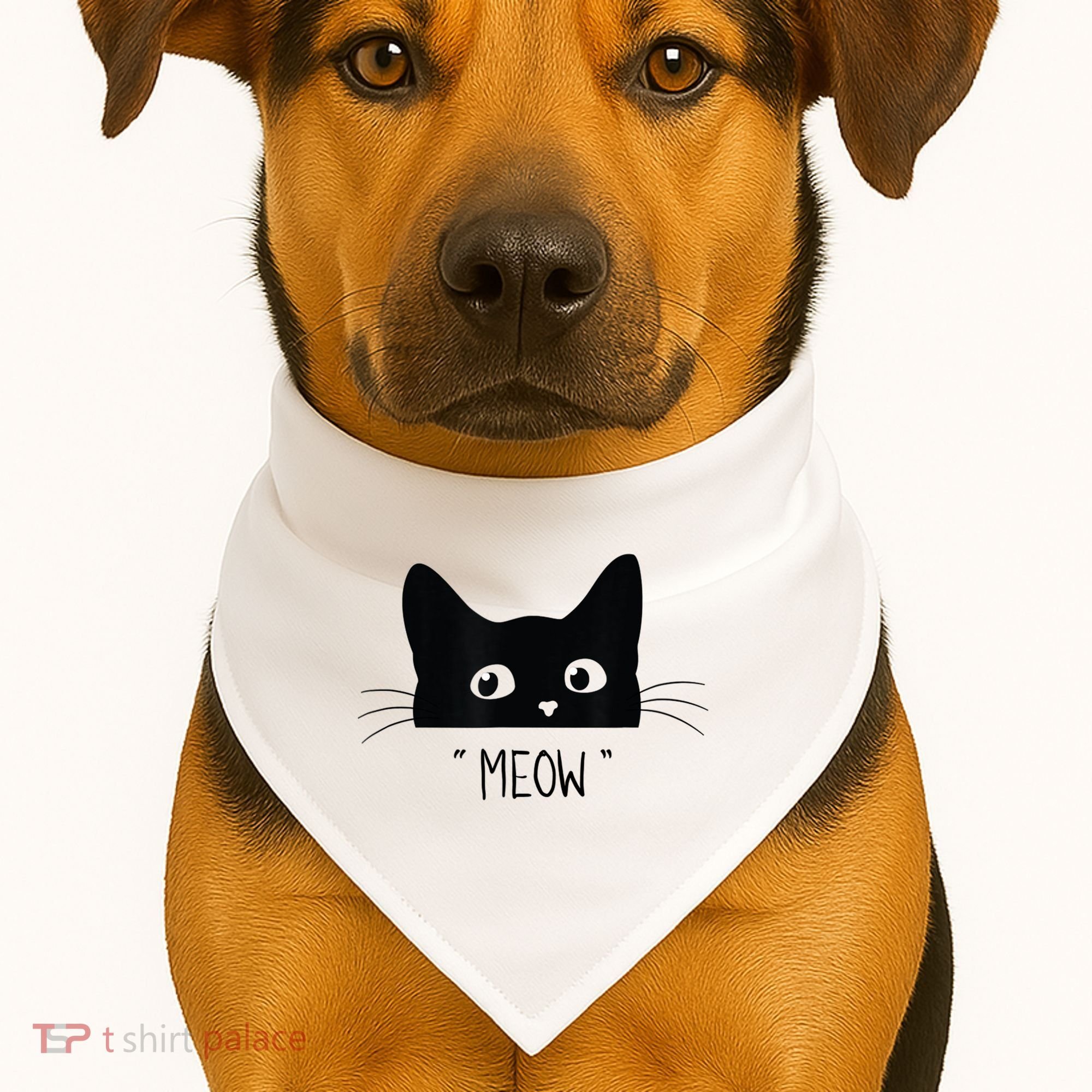 Black Cat Meow Cat Meow Kitty Funny Cats Kitty USA-Made Doggie Bandana