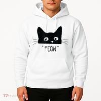 Black Cat Meow Cat Meow Kitty Funny Cats Kitty Hoodie thumb 2