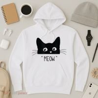 Black Cat Meow Cat Meow Kitty Funny Cats Kitty Hoodie thumb 3