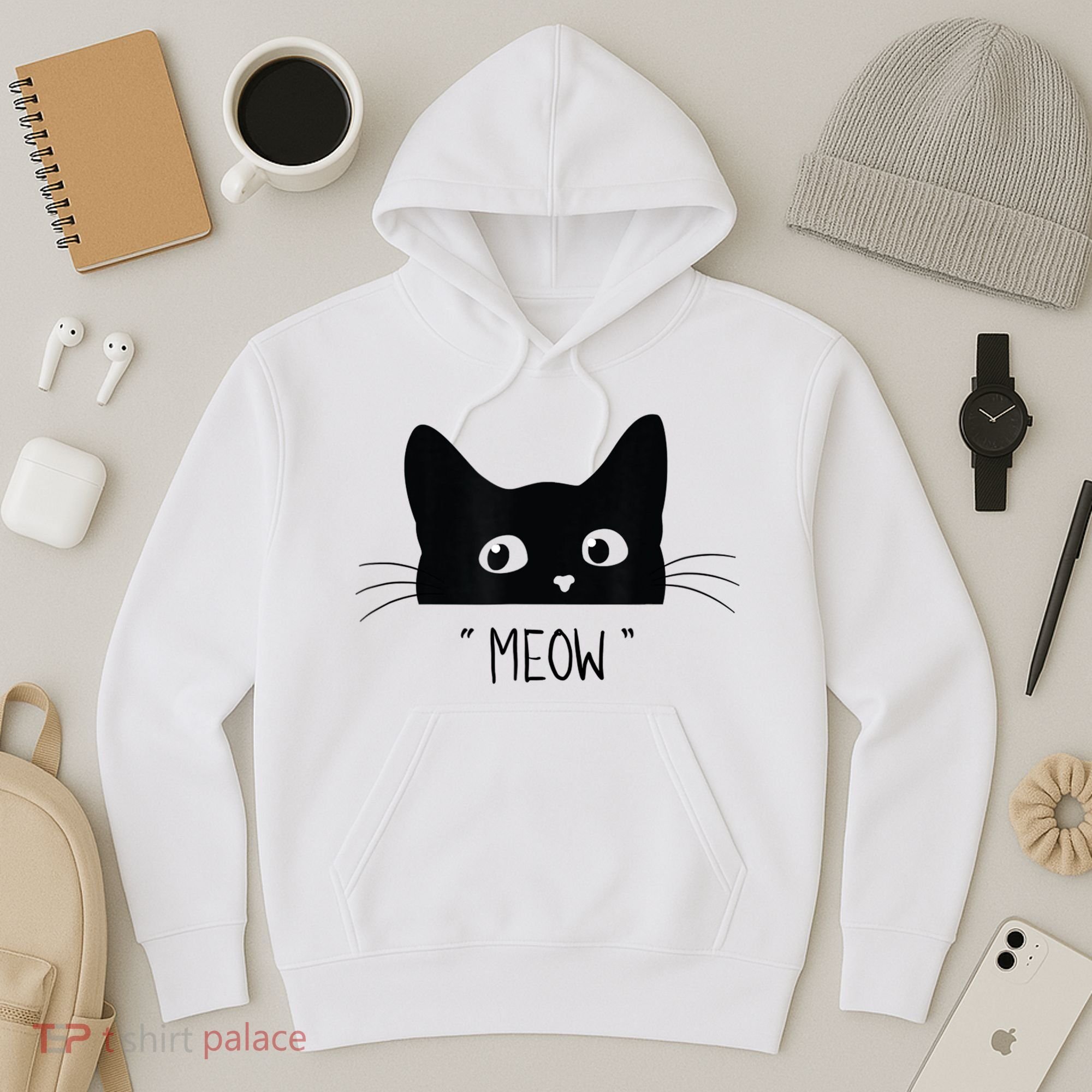 Black Cat Meow Cat Meow Kitty Funny Cats Kitty Hoodie