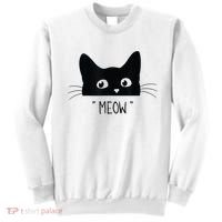 Black Cat Meow Cat Meow Kitty Funny Cats Kitty Sweatshirt thumb 0