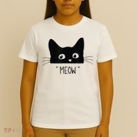 Black Cat Meow Cat Meow Kitty Funny Cats Kitty T-Shirt thumb 4