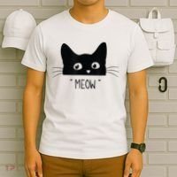 Black Cat Meow Cat Meow Kitty Funny Cats Kitty T-Shirt thumb 6