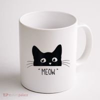 Black Cat Meow Cat Meow Kitty Funny Cats Kitty Coffee Mug thumb 1