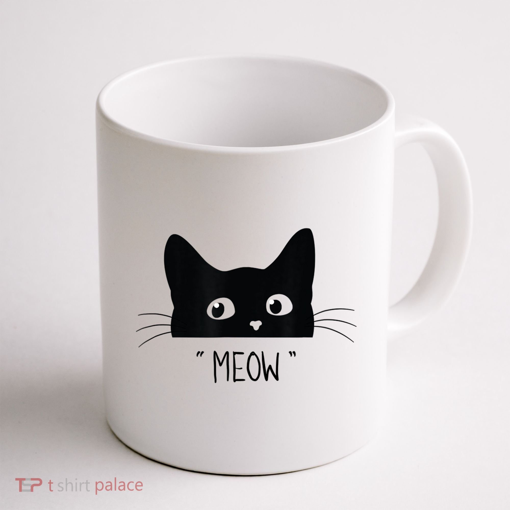 Black Cat Meow Cat Meow Kitty Funny Cats Kitty Coffee Mug
