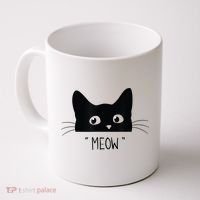 Black Cat Meow Cat Meow Kitty Funny Cats Kitty Coffee Mug thumb 0