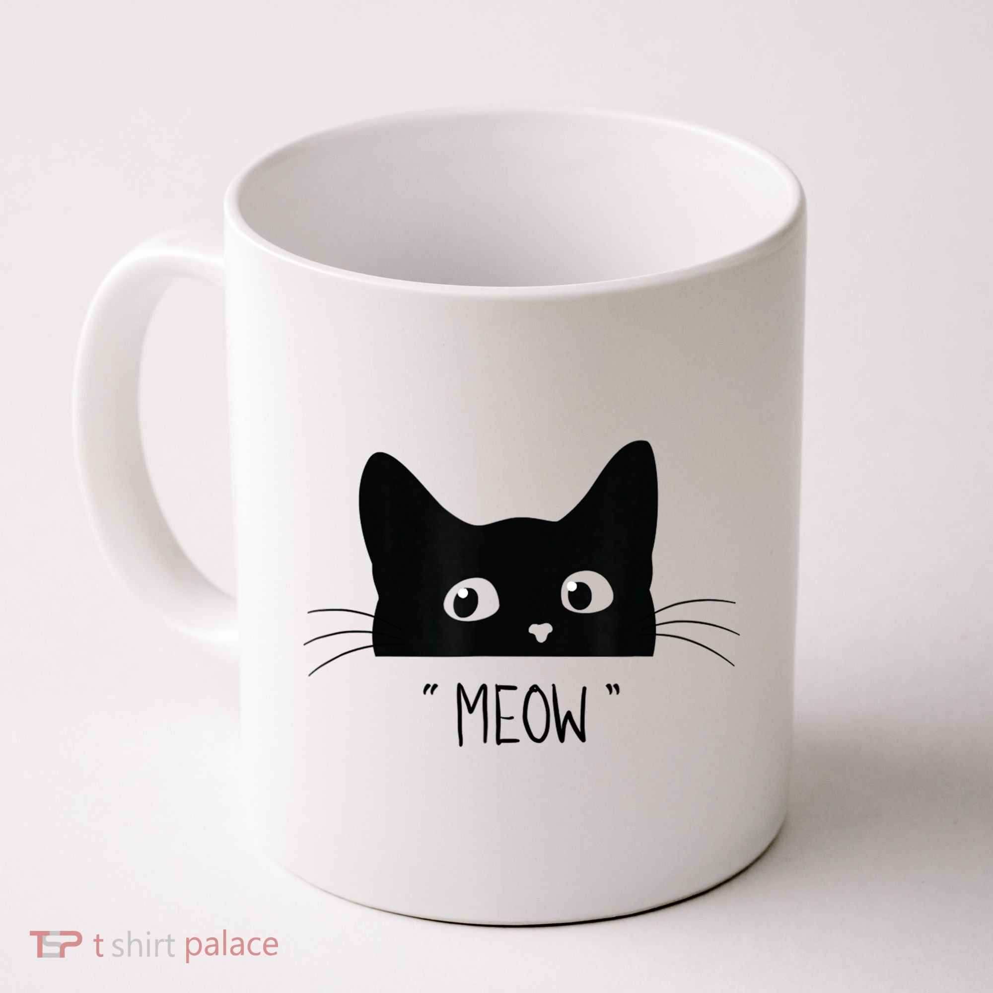 Black Cat Meow Cat Meow Kitty Funny Cats Kitty Coffee Mug