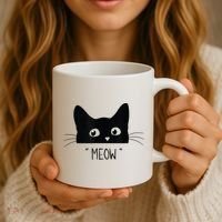 Black Cat Meow Cat Meow Kitty Funny Cats Kitty Coffee Mug thumb 3