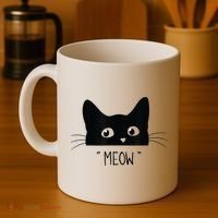Black Cat Meow Cat Meow Kitty Funny Cats Kitty Coffee Mug thumb 4