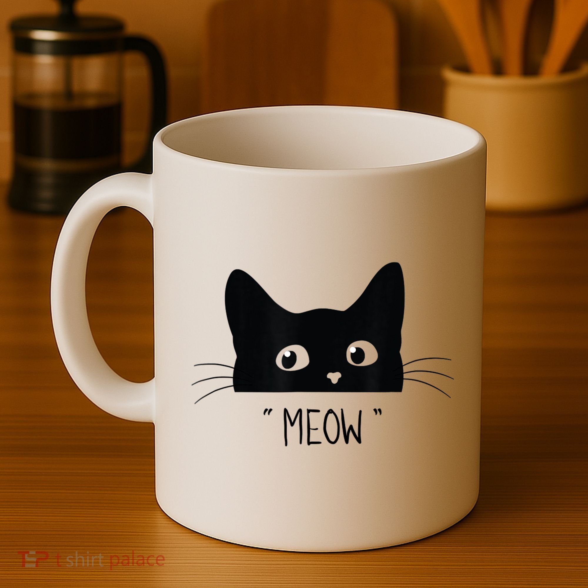 Black Cat Meow Cat Meow Kitty Funny Cats Kitty Coffee Mug