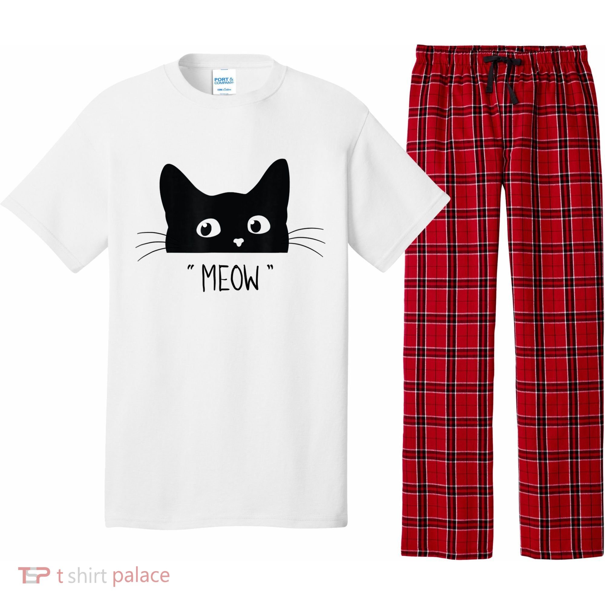 Black Cat Meow Cat Meow Kitty Funny Cats Kitty Pajama Set
