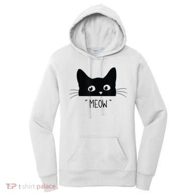 Black Cat Meow Cat Meow Kitty Funny Cats Kitty Women's Hoodie
