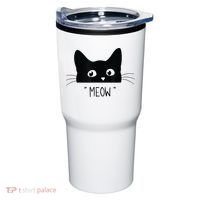 Black Cat Meow Cat Meow Kitty Funny Cats Kitty Tumbler thumb 0