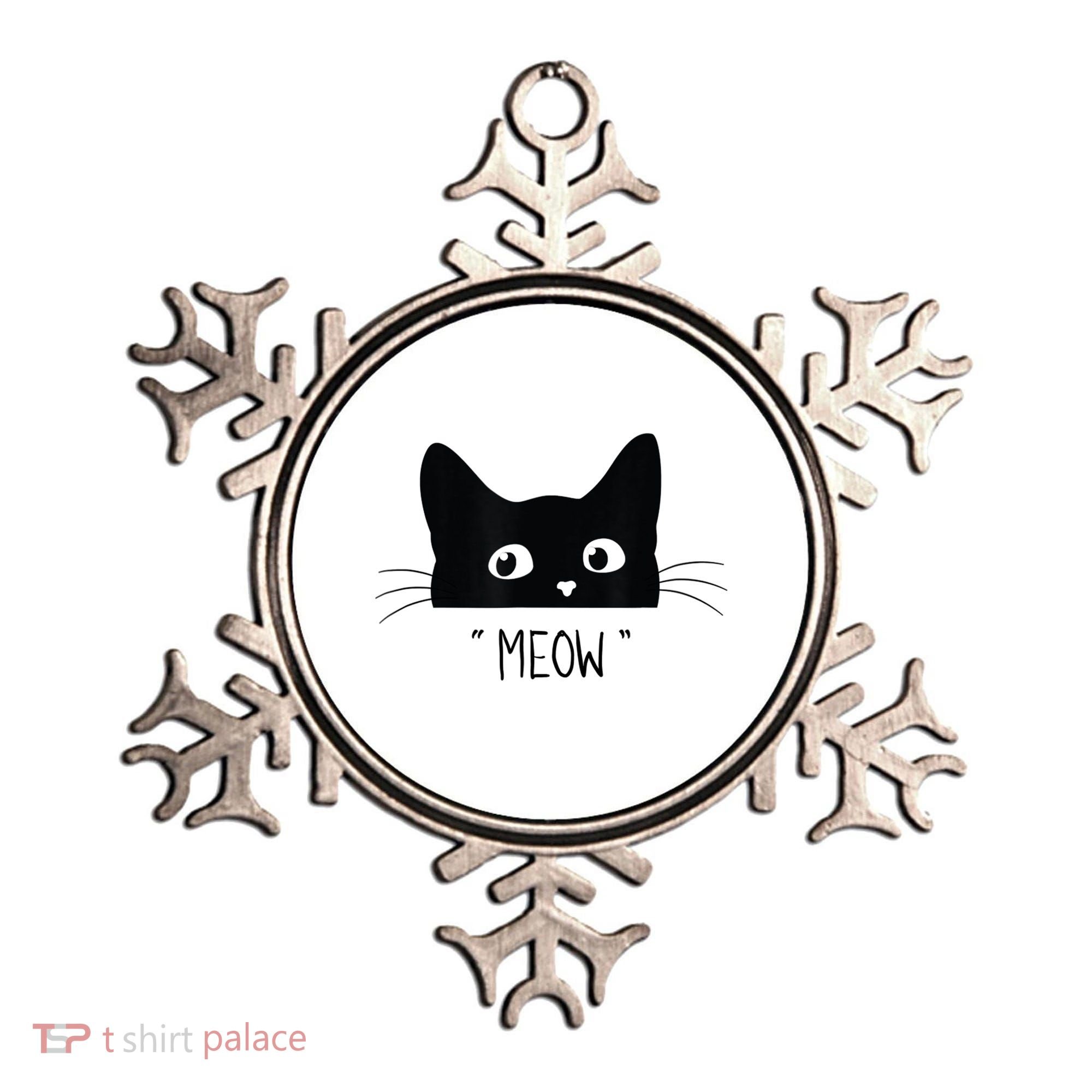 Black Cat Meow Cat Meow Kitty Funny Cats Kitty Ornament