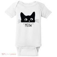 Black Cat Meow Cat Meow Kitty Funny Cats Kitty Baby Bodysuit thumb 0