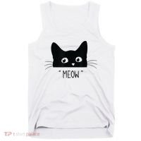 Black Cat Meow Cat Meow Kitty Funny Cats Kitty Tank Top thumb 0