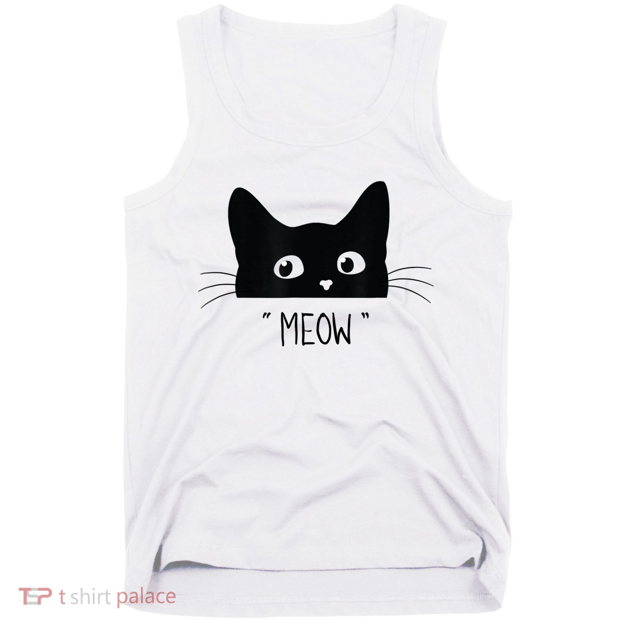 Black Cat Meow Cat Meow Kitty Funny Cats Kitty Tank Top