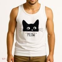 Black Cat Meow Cat Meow Kitty Funny Cats Kitty Tank Top thumb 3