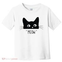 Black Cat Meow Cat Meow Kitty Funny Cats Kitty Toddler T-Shirt thumb 0