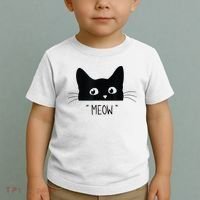 Black Cat Meow Cat Meow Kitty Funny Cats Kitty Toddler T-Shirt thumb 2