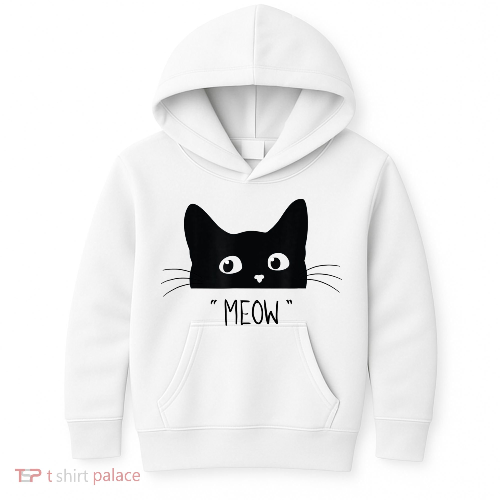 Black Cat Meow Cat Meow Kitty Funny Cats Kitty Kids Hoodie