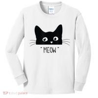 Black Cat Meow Cat Meow Kitty Funny Cats Kitty Kids Long Sleeve Shirt thumb 0