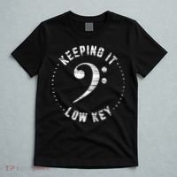 Bass Clef Music Keeping It Low Key Musician Humor T-Shirt thumb 5