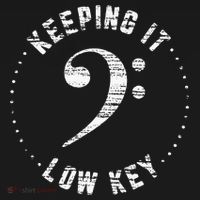 Bass Clef Music Keeping It Low Key Musician Humor Coaster thumb 2