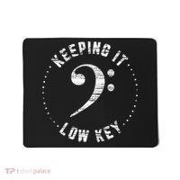 Bass Clef Music Keeping It Low Key Musician Humor Mousepad thumb 0