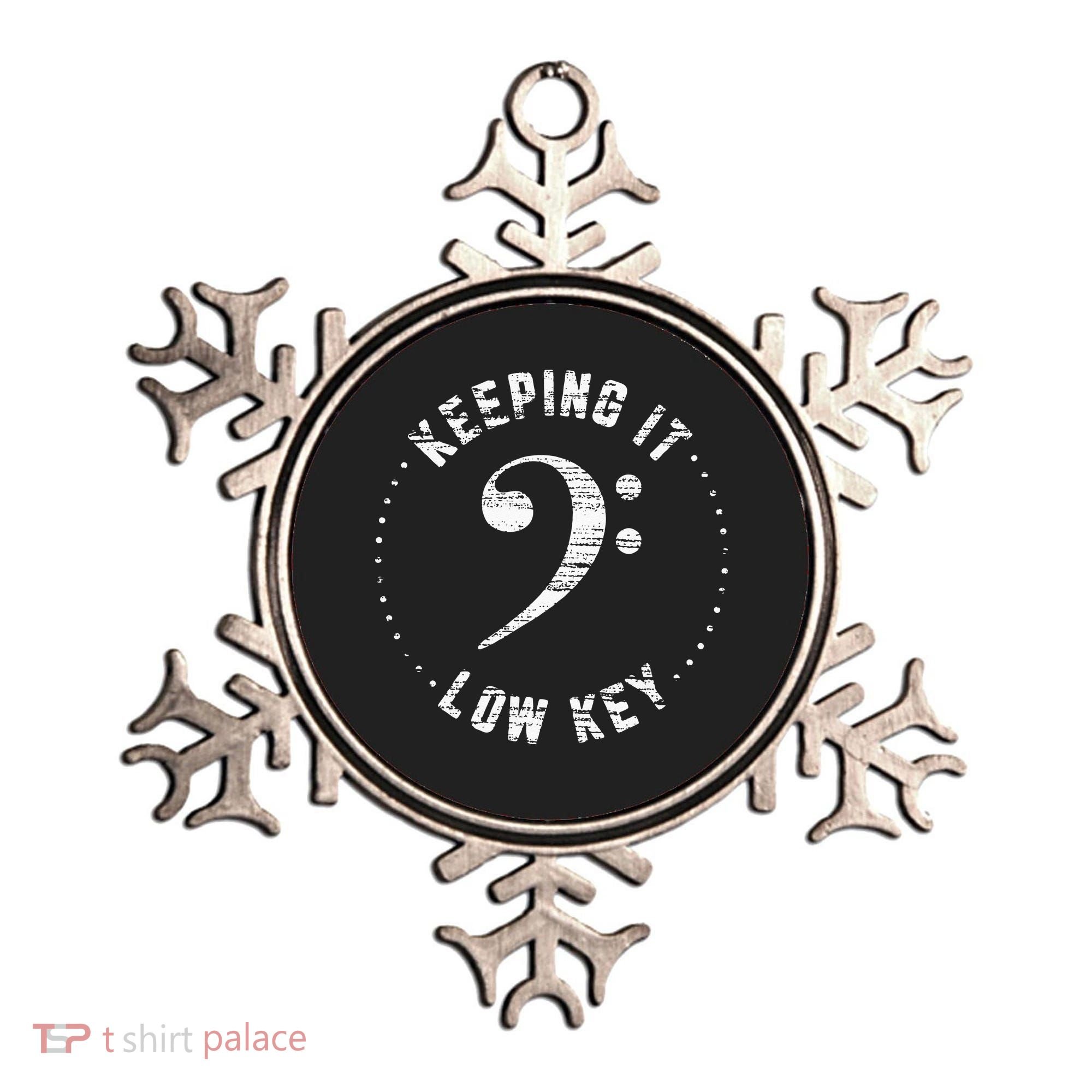 Bass Clef Music Keeping It Low Key Musician Humor Ornament