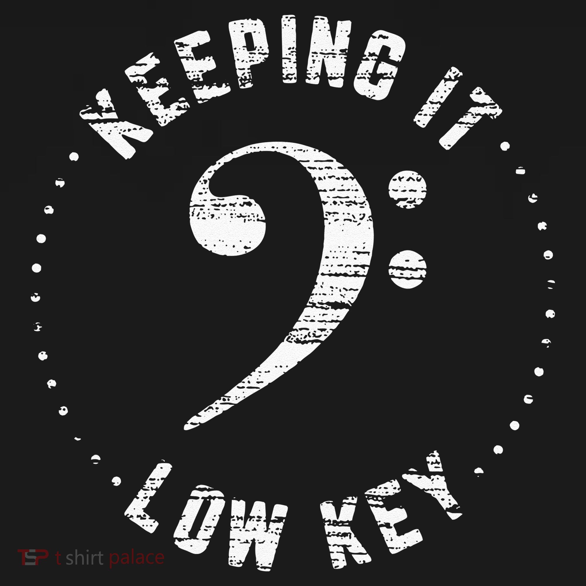 Bass Clef Music Keeping It Low Key Musician Humor Women's Tank Top