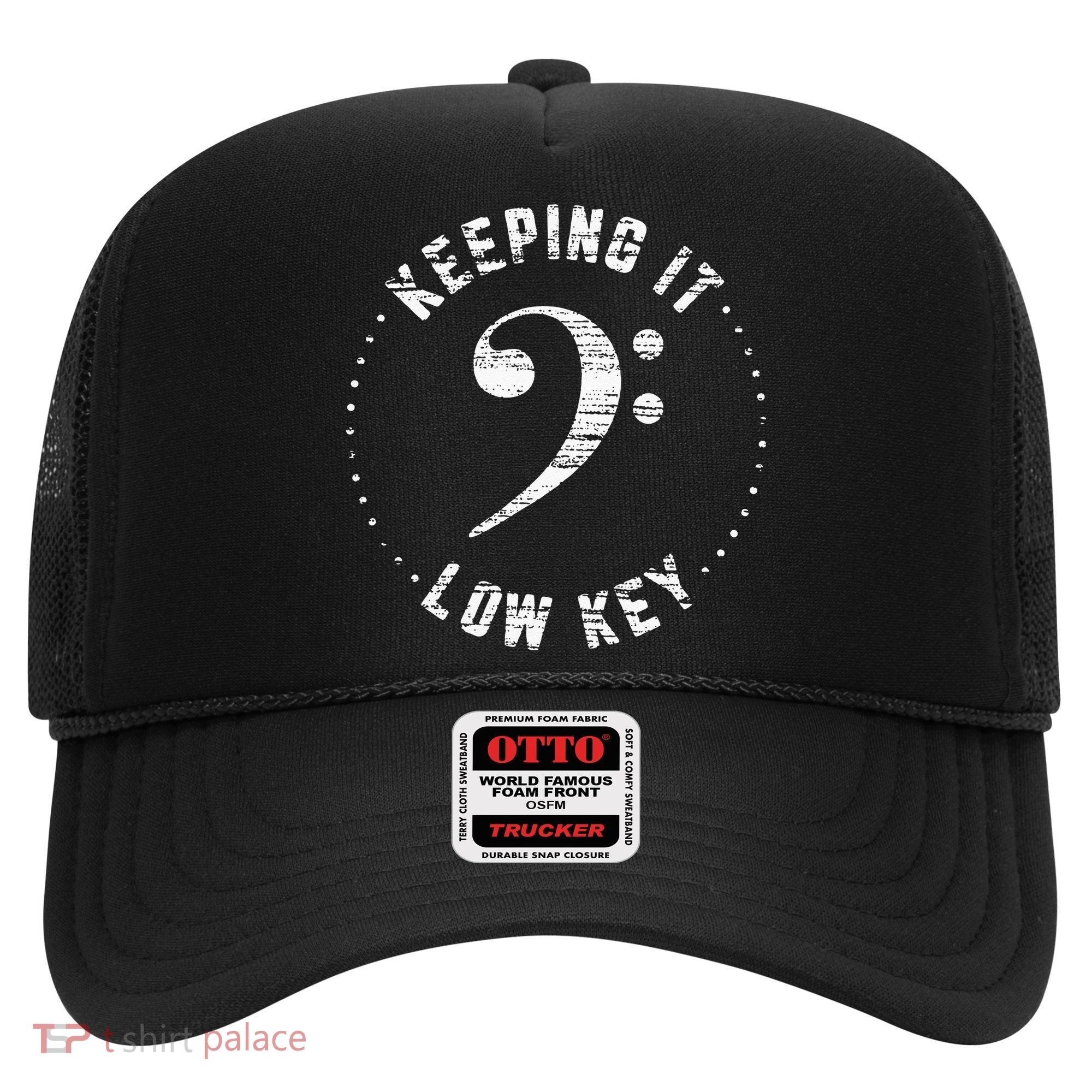 Bass Clef Music Keeping It Low Key Musician Humor Hat