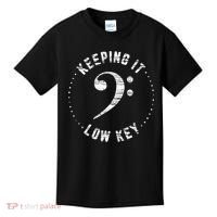 Bass Clef Music Keeping It Low Key Musician Humor Kids T-Shirt thumb 0