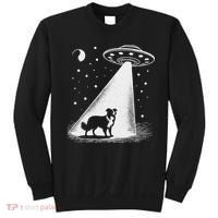 Border Collie Mom Dad Dog Funny Alien Ufo Sweatshirt thumb 0