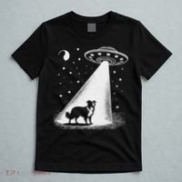 Border Collie Mom Dad Dog Funny Alien Ufo T-Shirt thumb 5