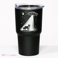 Border Collie Mom Dad Dog Funny Alien Ufo Tumbler thumb 0