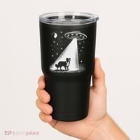 Border Collie Mom Dad Dog Funny Alien Ufo Tumbler thumb 2