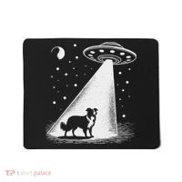 Border Collie Mom Dad Dog Funny Alien Ufo Mousepad thumb 0