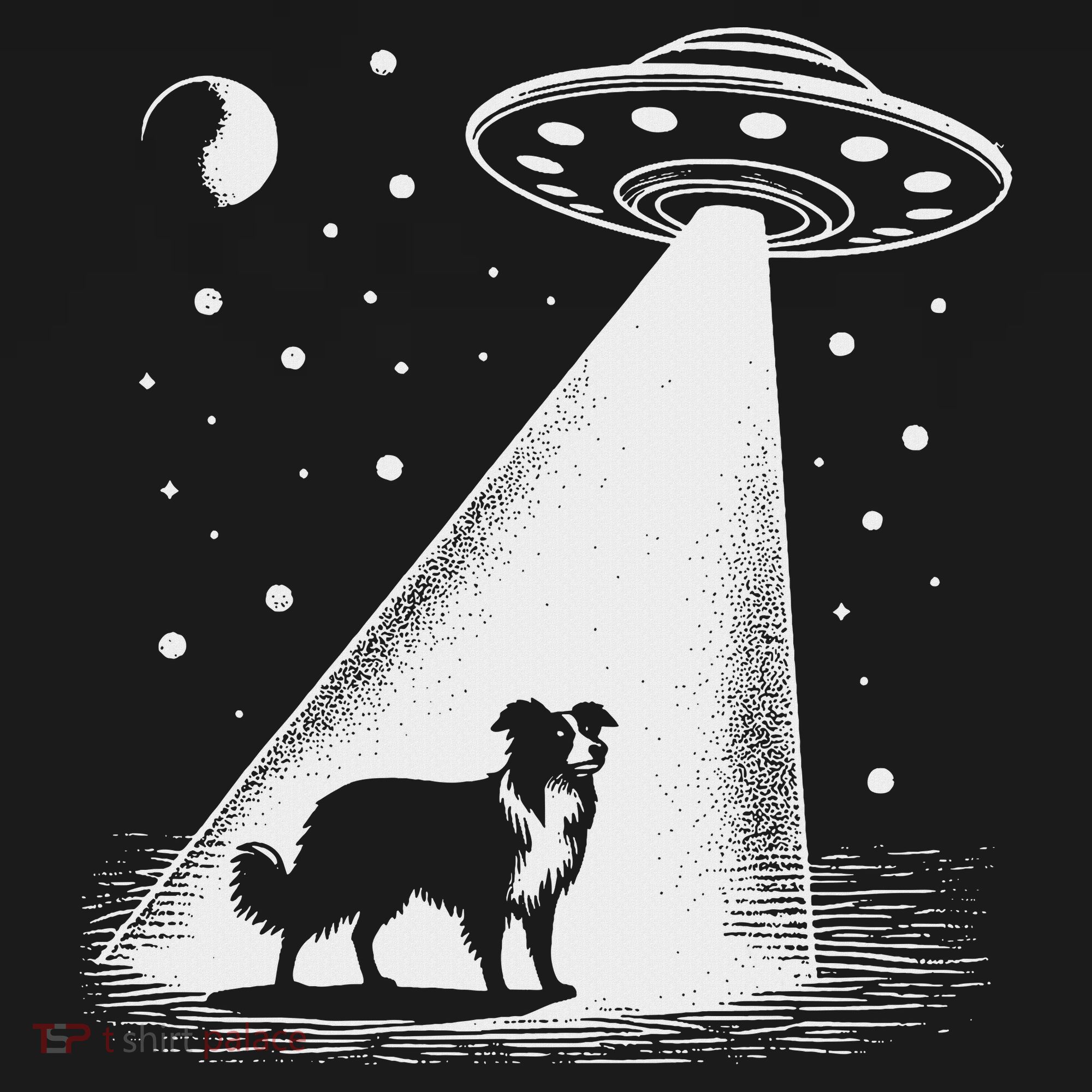 Border Collie Mom Dad Dog Funny Alien Ufo Mousepad