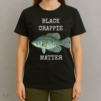 Black Crappie Matter Crappie Fishing T-Shirt thumb 4