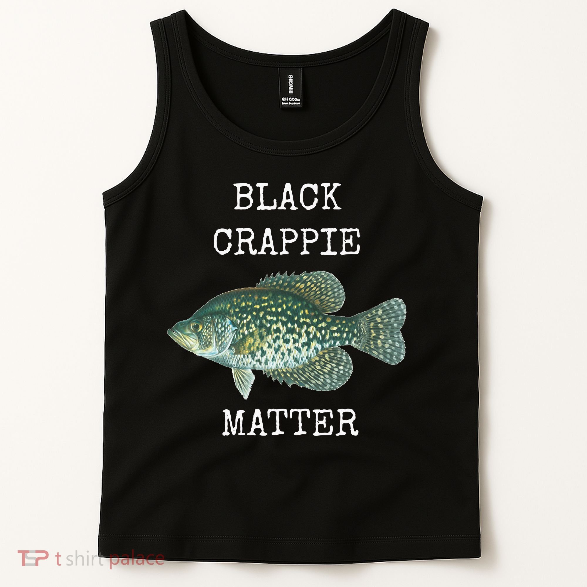 Black Crappie Matter Crappie Fishing Tank Top