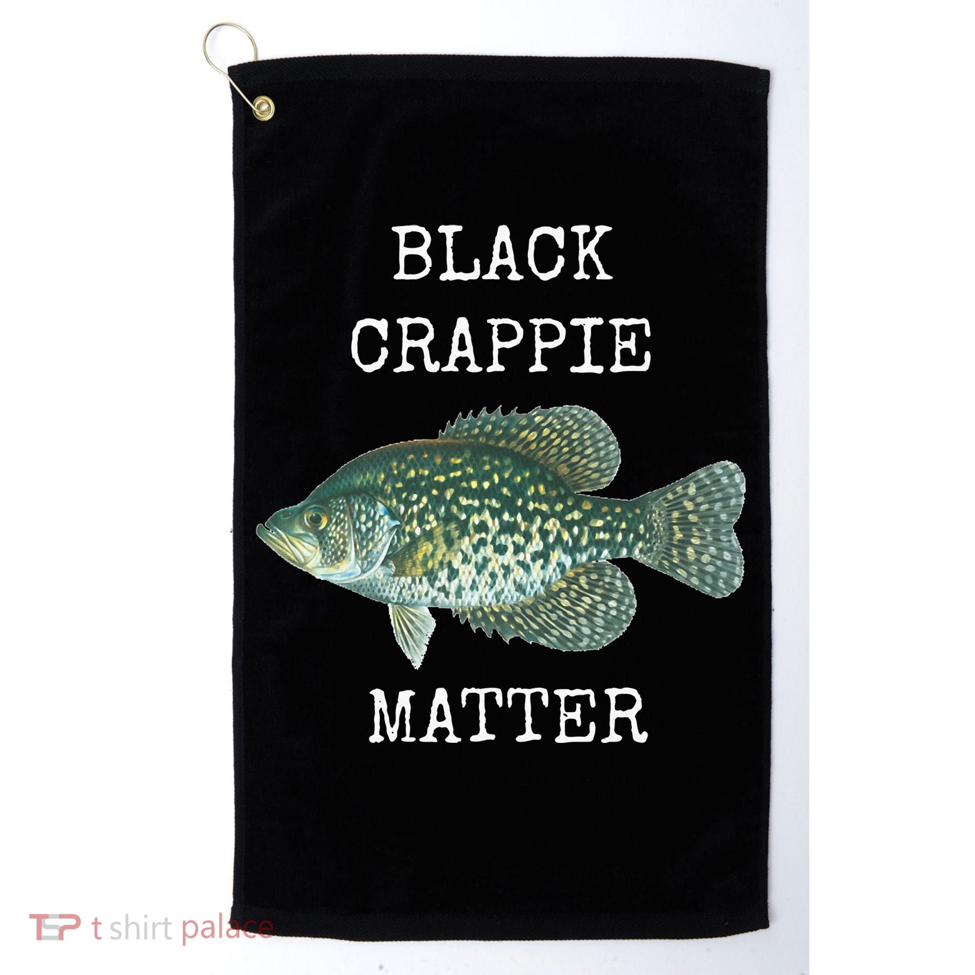 Black Crappie Matter Crappie Fishing Golf Towel