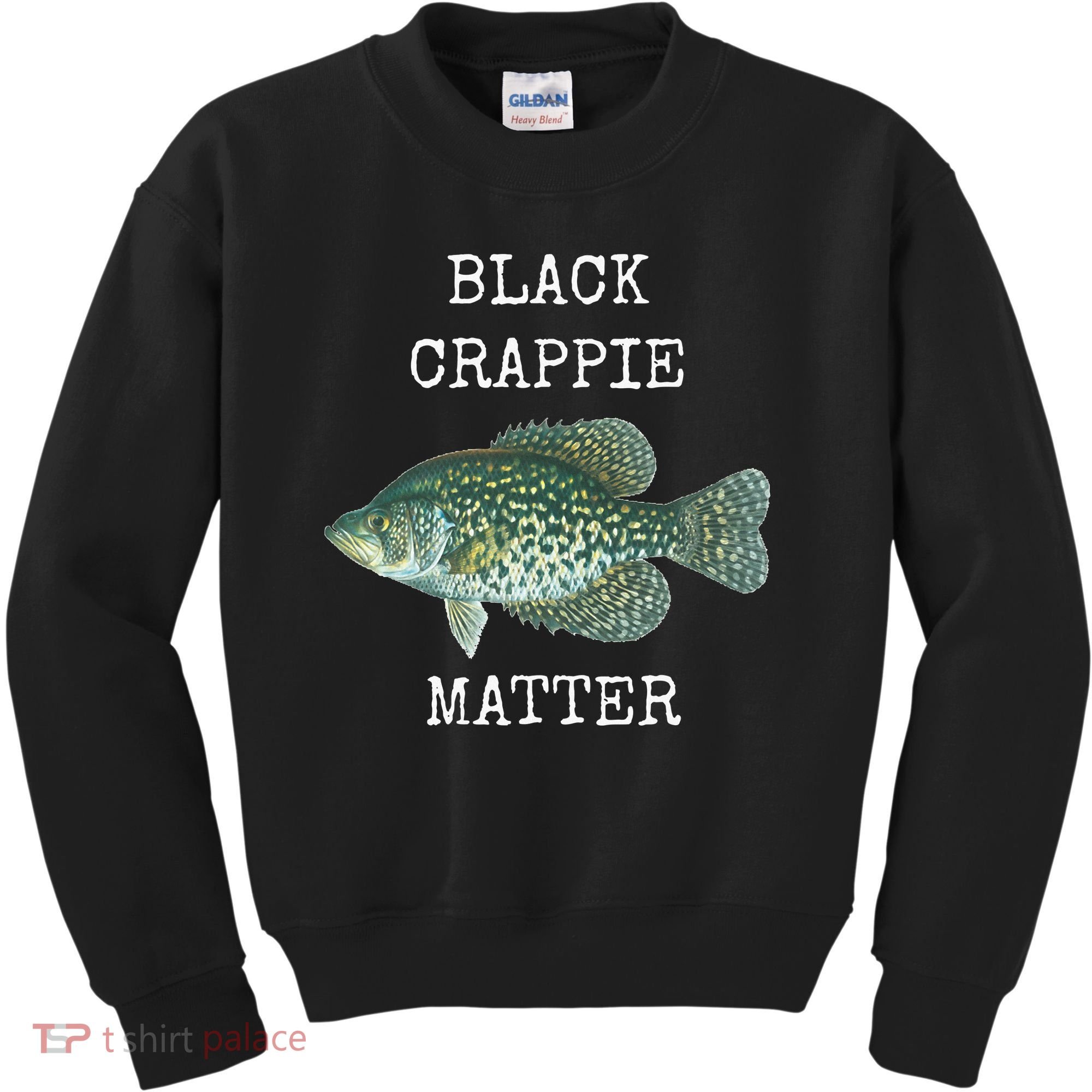 Black Crappie Matter Crappie Fishing Kids Sweatshirt