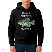 Black Crappie Matter Crappie Fishing Kids Hoodie thumb 4