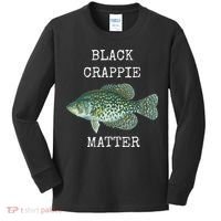 Black Crappie Matter Crappie Fishing Kids Long Sleeve Shirt thumb 0