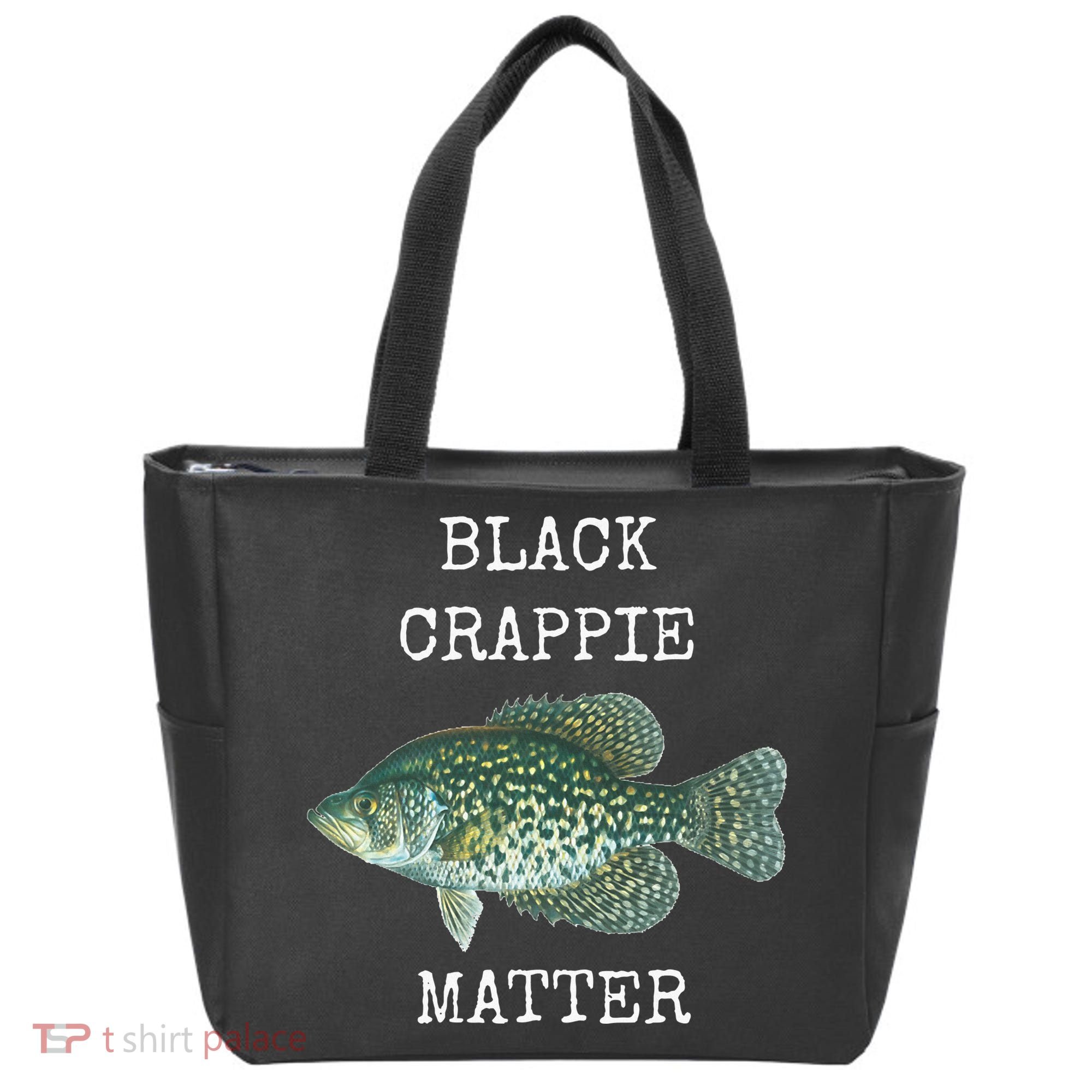 Black Crappie Matter Crappie Fishing Tote Bag