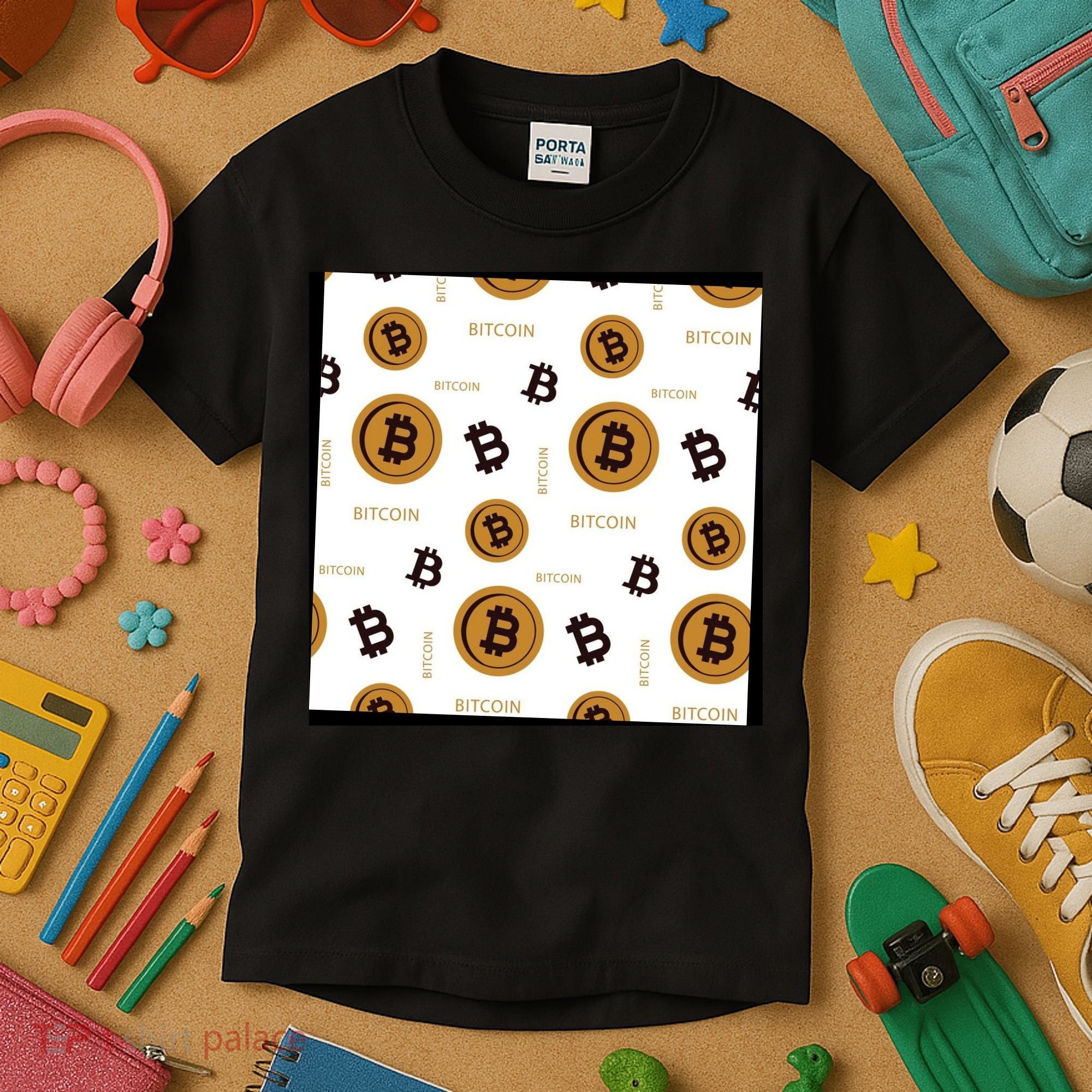 Bitcoin Cryptocurrency Money Kids T-Shirt