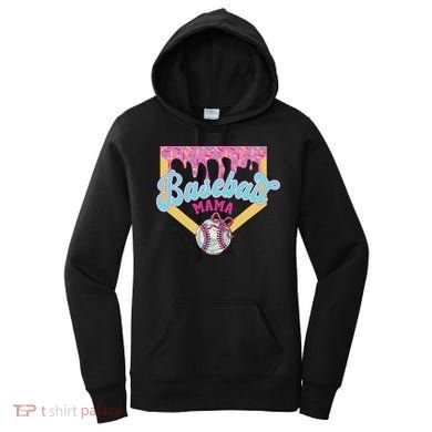 Baseball Cute Mama Ice Cream Cute Baseball Mom Gift Women's Hoodie